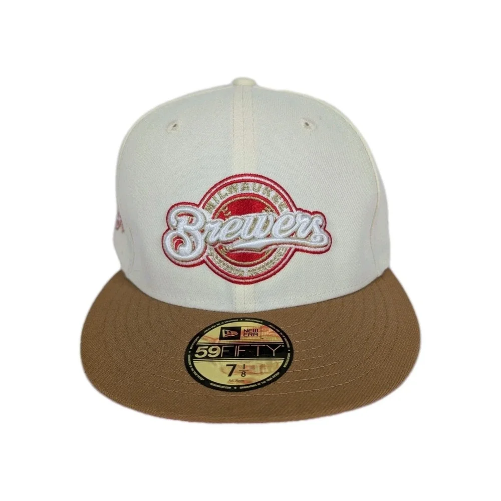 Milwaukee Brewers 2002 ASG Cream Two Tone Tan Red Topperz Hat Club Beer‎ 7 1/8
